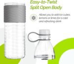 Copco Hydra 20 oz Tritan Water Bottle with Spill Resistant Lid & Non-Slip Sleeve - BPA-Free, Dishwasher Safe, Fits in Cup Holders, Great for Gym, Travel, Office - Durable & Lightweight (Grey) - Image 5