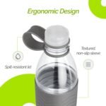 Copco Hydra 20 oz Tritan Water Bottle with Spill Resistant Lid & Non-Slip Sleeve - BPA-Free, Dishwasher Safe, Fits in Cup Holders, Great for Gym, Travel, Office - Durable & Lightweight (Grey) - Image 6