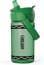 CamelBak Crayola Flip Straw Kids Tritan Renew Water Bottle Green, 14oz - Image 3