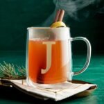 COLLECTIVE HOME - Double Walled Glass Coffee Mugs, Insulated Coffee Mug with Handle, Personalized Gifts for Women, Men, Christmas, 14 oz Monogram Cups (J) - Image 4