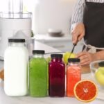 CAKKVDE 8 oz Glass Juice Bottles with Lids 6 Pack,Reusable Glass Drink Bottles,250ml Water Drinking Jars for Milk,Juicing,Kombucha,Ginger,Beverage Glassware,Juice Drinking Jars - Image 5