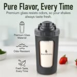 Paddi Glass Shaker Bottle for Protein - Odorless, BPA Free, Leak-Proof - 20 OZ | Graduated Ideal Fitness, Milkshake and Smoothies - Image 3