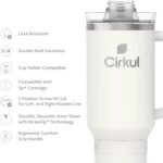 Cirkul 40oz. Pearl Stainless Steel Tumbler with Handle, All-Day StrawSip™, Double-Wall Insulated - Image 4