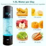 Hydrogen Water Bottle Generator with Premium Alloy, 6000PPB SPE PEM Tech Portable Hydrogen Rich Water Ionizer 9 OZ, LED Timer, Rechargeable, Health Gift for Home, Office, Travel - Image 5