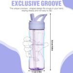 OLDLEY 20 kids Water Bottle with Straw,Tritan BPA-Free,Leak-Proof Design for Travel, Home, School, (Purple) - Image 4