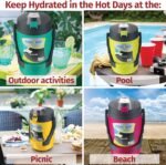 Reusable Orange Insulated 85oz Leakproof Portable Water Jug Half Gallon Camping, Picnics, Hiking - Image 4