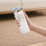 16 Pack Rose Gold Plated Stainless Steel Tumbler Straight Double Wall Powder Coated for Laser Engrave, 20oz White to Bronze - Image 6