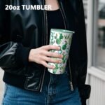 TILUCK 20 oz Tumbler with Lid, Vacuum Insulated Stainless Steel Coffee Mug, Double-Walled Travel Tumbler for Hot and Cold Drinks(Cactus, 20oz) - Image 7