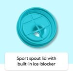 Takeya Sports Water Bottle with Spout Lid - Bottle with Triple Stainless Steel Insulation - Dishwasher Safe & BPA-Free - Bottle with Ice-Blocking Spout Lid & Removable Bumper - 22 oz, Champion Blue - Image 4