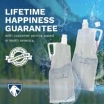 Survivor Filter Clear Collapsible Water Bottles - Travel, Hiking, Foldable, BPA-Free - 2 x - Image 5