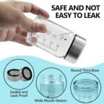 Rackickyer Borosilicate Glass Juice Water Bottles 2 Pack 10 OZ,Wide Mouth Glass Water Bottles with Lids and Sleeve,for Juicing, Smoothies, Milk, Protein, Reusable, Leak Proof, Shaker bottle - Image 5