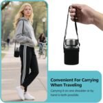 Rackickyer Borosilicate Glass Juice Water Bottles 2 Pack 10 OZ,Wide Mouth Glass Water Bottles with Lids and Sleeve,for Juicing, Smoothies, Milk, Protein, Reusable, Leak Proof, Shaker bottle - Image 6