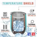 CHILLOUT LIFE 12 oz Stainless Steel Wine Tumbler with Lid - Double Wall Vacuum Insulated Wine Cup Glass Keeping Cold & Hot for Coffee, Champagne, Cocktails, Ice Cream - Powder Coated Black - Image 5