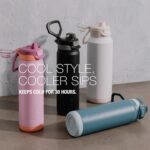 ZULU Powerfill Pro 32oz Stainless Steel Water Bottle with Quick Fill Lid, Triple Walled Vacuum Insulated Metal, Leak Proof Locking Lid, Sip and Chug, Reusable BPA Free, Holiday Drop, Summit - Image 5