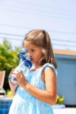 Ello Ellies 16oz Plastic Kids Water Bottle with Straw and Built-in Carrying Handle and Leak-Proof Locking Lid for School backpack, Lunchbox and Outdoor Sports, Dog - Image 3