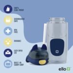 Ello Ellies 16oz Plastic Kids Water Bottle with Straw and Built-in Carrying Handle and Leak-Proof Locking Lid for School backpack, Lunchbox and Outdoor Sports, Dog - Image 4