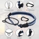 NATURE PIONEOR Insulated Water Bottles with Paracord Handle - 32 oz Vacuum Sports Wide Mouth Water Bottle with 3 Lids, Leak Proof Stainless Steel Keeps Hot and Cold - Image 5