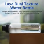 OLDLEY 32oz Frosted Clear Water Bottle, BPA-Free Tritan Plastic Reusable Water Bottle with Fast-Flow Spout Lid, Wide Mouth Leakproof Sports Drinking Bottle for Gym, School, Office, Travel,Clear - Image 3