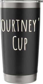 Courtney's Cup, Girl's Funny Custom Personalized Name Stainless Steel Insulated Tumbler - Image 4