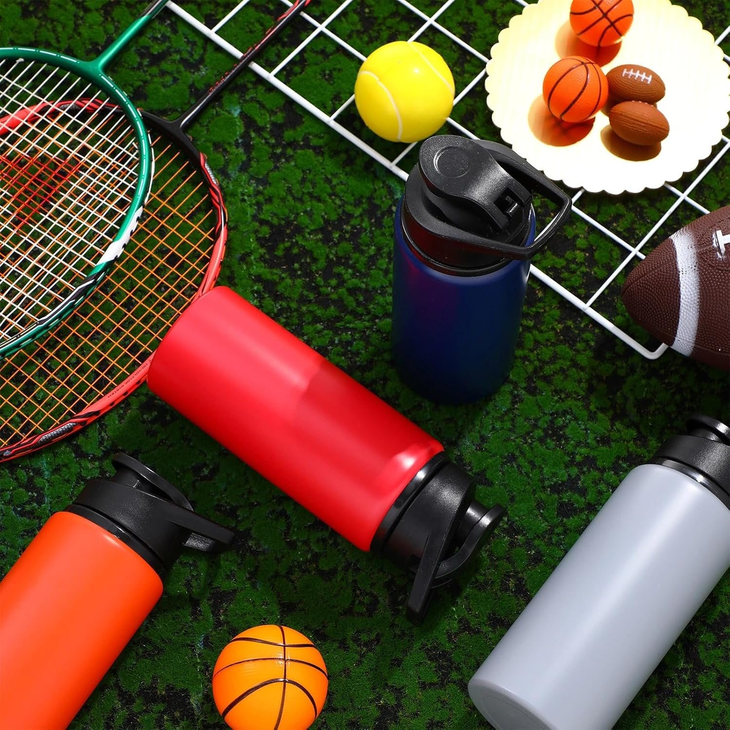 Yinder 16 PCS 20oz Aluminum Water Bottle Bulk Multicolor Reusable Sports Bottle with Snap Lids Multipack Vacuum Water Flask for Travel Camping, Picnics, Gym, Hiking, Cycling, Fishing - Image 4