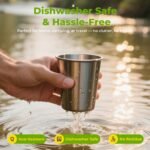 Luxgola 8 Pack 12oz Stainless Steel Cups, Stainless Steel Stacking Beer Pint Cups, Stainless Steel Water Tumbler for Home, Party, Camping, Outdoor, Stackable Drinking Glasses, Reusable, BPA Free - Image 5