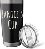 Janice's Cup, Girl's Funny Custom Personalized Women's Name Stainless Steel Insulated Tumbler - Image 6