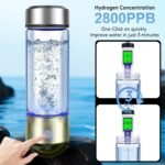 2026 New Hydrogen Water Bottle, 2800PPB in 3Min, SPE PEM Tech, Portable 16OZ, Rechargeable Hydrogen Water Bottle for Travel, Home, Office – Gift for Family & Friends (XR-14) - Image 3