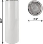 Way 2 Create Your Own Personalized Gifts, (2) White 20 oz Insulated Tumbler Mugs with Lids, (1) Set of 7 Acrylic Paint Pens - Image 3