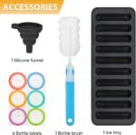 PROBTTL 18 oz Glass Juice Bottles with Lids – Refillable Clear Glass Water Bottles with Stainless Steel Airtight Caps, Dishwasher Safe, Reusable Drinking Juice Containers (6-Pack, No Sleeves) - Image 4