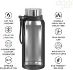 OGGI Terrain Insulated Stainless Steel Water Bottle - Large 32-Ounce Capacity, Also Suitable for Coffee & Hot Drinks, Black - Image 4