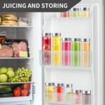 CWHHRN 8 Oz Glass Juice Bottles, 6 Pack Glass Bottles with Lids, BPA Free, Borosilicate Glass, Leak Proof Lids for Juicing, Smoothies, Water Bottles, Food Storage, Shaker Bottles - Image 4