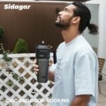 Sidagar 32 oz Tumbler with Handle and Straw, Stainless Steel Insulated Water Bottle with Lid, Push-button Lid Sports Tumbler, Fits in Cup Holder, Black - Image 6