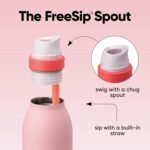 Owala FreeSip Twist Insulated Stainless Steel Water Bottle with Straw for Sports and Travel, BPA-Free, 24-oz, Angel Food Cake - Image 3