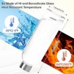 LETREEN Glass Water Bottle 32 oz, Borosilicate Glass Water Bottle with Neoprene Sleeve, BPA-Free Leak Proof Reusable for Hot Cold Drinks, Work, Gym, Home, Sports - Image 5