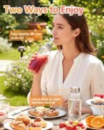 Zukro Glass Juice Bottles 10.5 oz, 12 Pack Reusable Small Clear Water Container With Stainless Steel Lids & Straw for Juicing, Smoothie, Travel, Homemade Drinks, Fridge, Leak Proof & BPA Free - Image 3