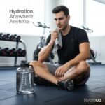 HYDROUP Sport Jug 58oz – Large Clear Plastic Water Jug with 2-in-1 Straw & Chug Lid, Motivational Time Markers, BPA-Free, Leakproof - Image 4