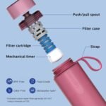 PHILIPS Water GoZero Active BPA-Free Water Bottle with Fitness Tap Water Filter, Sport Squeeze Water Bottle, Lightweight, 32 oz with Fitness Filter, Plum - Image 3