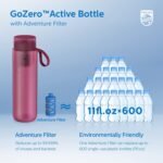 PHILIPS Water GoZero Active BPA-Free Water Bottle with Fitness Tap Water Filter, Sport Squeeze Water Bottle, Lightweight, 32 oz with Fitness Filter, Plum - Image 6