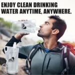 33oz Collapsible Water Bottles, 3-Pack Reusable Travel Foldable Water Bottles for Hiking Camping Running Bike, BPA-Free Water Bottle - Image 3