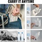 33oz Collapsible Water Bottles, 3-Pack Reusable Travel Foldable Water Bottles for Hiking Camping Running Bike, BPA-Free Water Bottle - Image 4