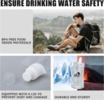 33oz Collapsible Water Bottles, 3-Pack Reusable Travel Foldable Water Bottles for Hiking Camping Running Bike, BPA-Free Water Bottle - Image 5