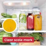 Dwbligt 32 oz Empty Glass Milk Bottles with Silicone Dispenser Cap, Clear Water Bottles with Leak Proof Lid and Scale Mark, Reusable Glass Jars for Juice, Milk, Iced Tea, Set of 3 - Image 5