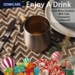 DOMICARE Stainless Steel Wine Tumbler Bulk with Lid, Personalized Insulated Tumblers Set, 12oz Travel Coffee Cups Pack of 12, Stainless steel - Image 6