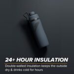 Gatorade 'Overtime' 32oz Stainless Steel Water Bottle, Twist Cap, Grey - Image 5