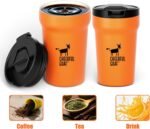 CHEERFUL GOAT Insulated Coffee Mug – Stainless Steel Travel Coffee Tumbler with Ceramic Liner, 12oz Coffee Cup for Hot and Cold Water Coffee at Home, Office, or On the Go (orange) - Image 6
