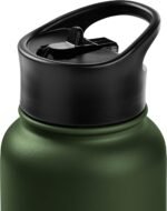 Retrospec Alder Insulated Water Bottle with Straw Lid & Handle Cap - Stainless Steel Wide Mouth Double-Wall Vacuum Insulated Thermos - BPA Free Leakproof Canteen - Image 6