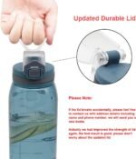 Teentumn Time Marker Water Bottle Gym, 30oz Large Durable Transparent Bottle for Workout Sport Travel Water Tracker Blue (Pack of 1) - Image 5