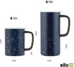 Ello Campy 18oz Stainless Steel Travel Mug with Handle and Leak Proof Lid | Vacuum Insulated Coffee Cup for Hot or Cold Drinks | Reusable, BPA Free | Gift for Coffee Lovers, Matte Black - Image 4