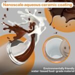 hisptgo 26oz Water Bottle Ceramic Coated Multi-Use Tumbler - 3-in-1 Drinking Modes, Thermal Insulation, Silicone Strap, Portable Travel Mug (Coffee Brown) - Image 4