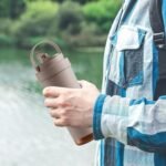 hisptgo 26oz Water Bottle Ceramic Coated Multi-Use Tumbler - 3-in-1 Drinking Modes, Thermal Insulation, Silicone Strap, Portable Travel Mug (Coffee Brown) - Image 5